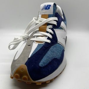 NEW- NEW BALANCE MENS LEVI’S MS327LVA SNEAKERS DENIM/BLUE/WHITE
